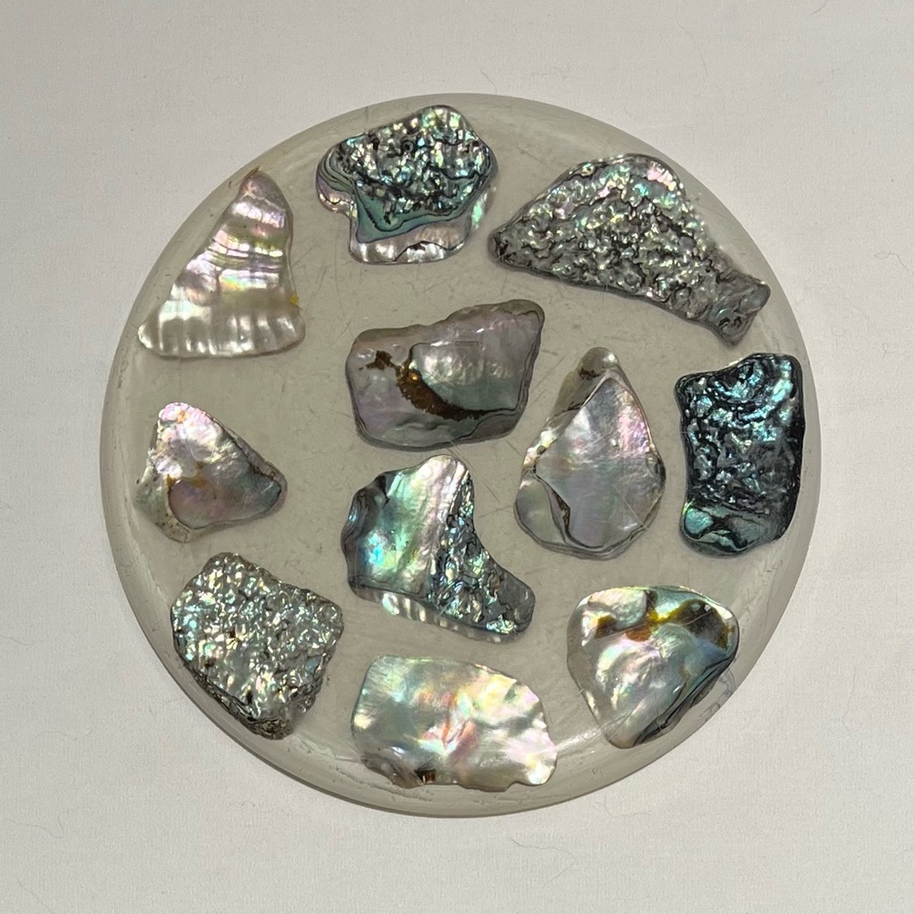 Vintage Plympton’s Genuine Abalone Trivet